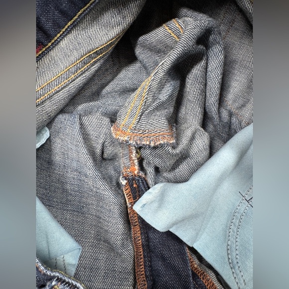 7 For All Mankind Bootcut Vintage Y2K Style 100% Cotton Denim Blue Jeans 29 - Picture 13 of 16